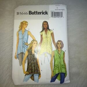 BUTTERICK B5646 Sz XS-S-M EASY Misses Tunic in 4 variations